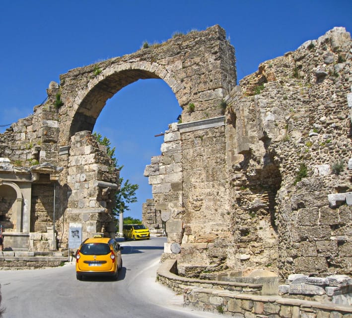 From Antalya: Roman Ancient Sites & Manavgat Waterfall Tour - Transport, timing, and the return to Antalya