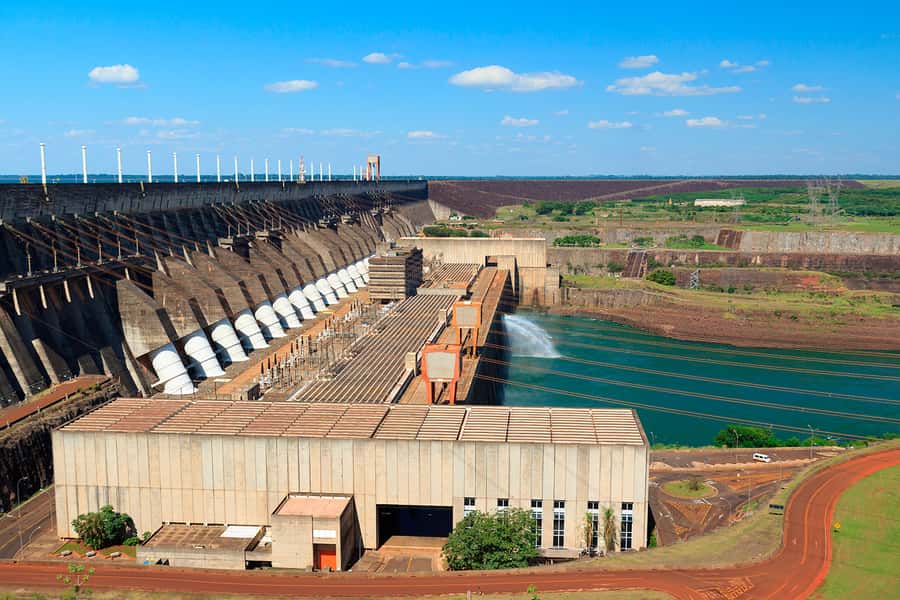 From Argentina: Iguazu Falls Brazil Side & Itaipu Dam - Itaipu Dam and its Brazil-Paraguay scale
