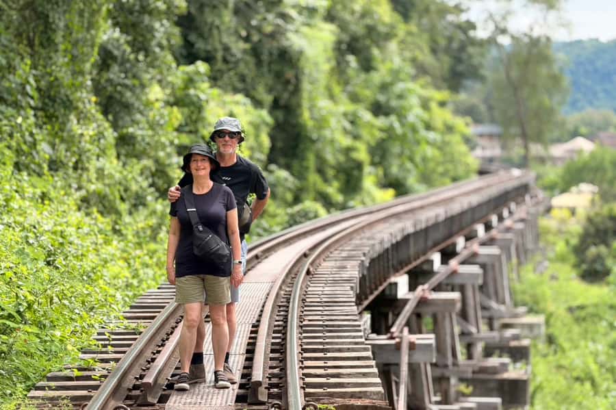 From Bangkok: Erawan Waterfall & Kanchanaburi Private Tour - Lunch beside the river
