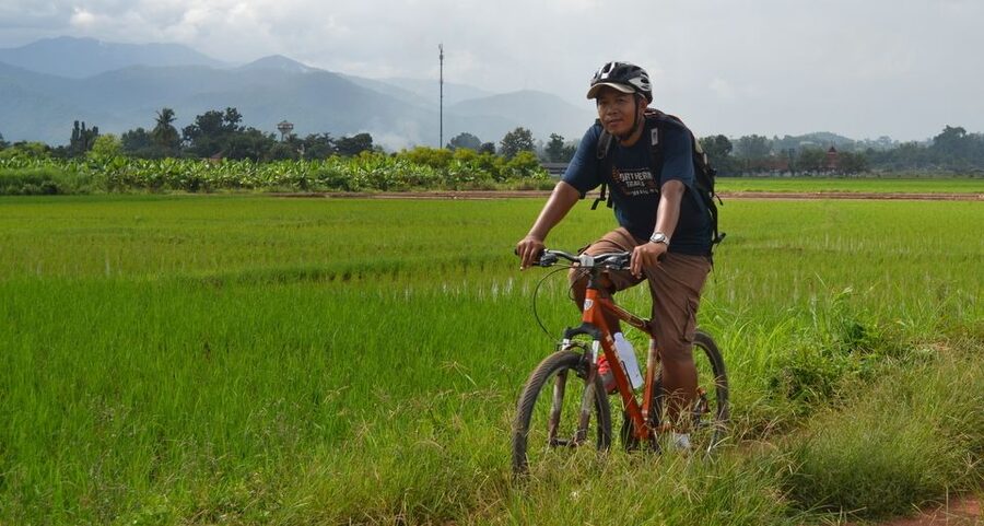 From Chiang Mai: Mae Taeng Valley and Waterfalls Cycle Tour - Buatong Sticky Waterfalls after the bike ride