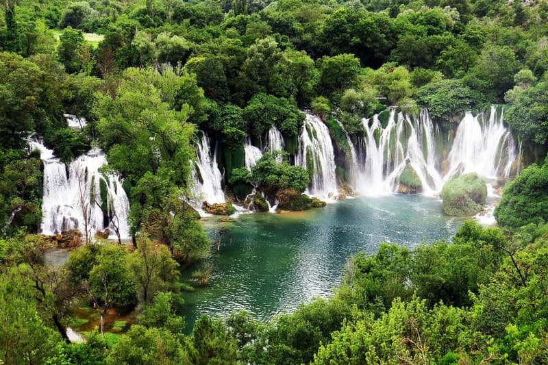From Dubrovni:Mostar, Kravica Waterfalls, and Kajtaz Tour - Mostar and the rebuilt Stari Most