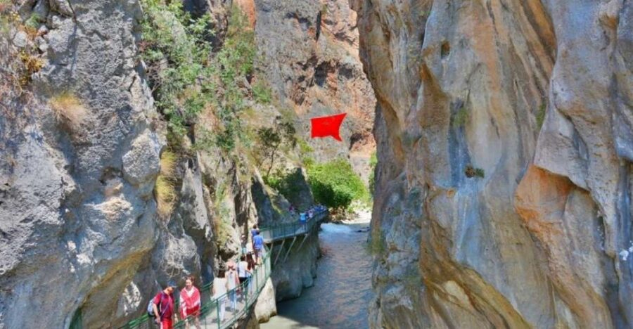 From Kalkan: Saklikent Gorge and Gizlikent Waterfall Trek - Walking through Gizlikent Waterfall