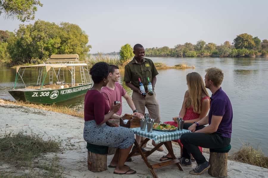 From Livingstone: Victoria Falls River Safari - Slowing down around the islands