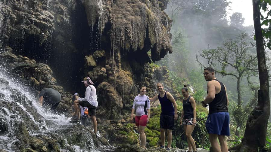 From Malang or Surabaya: Tumpak Sewu Waterfall Group Tour - The walk down to the waterfall base