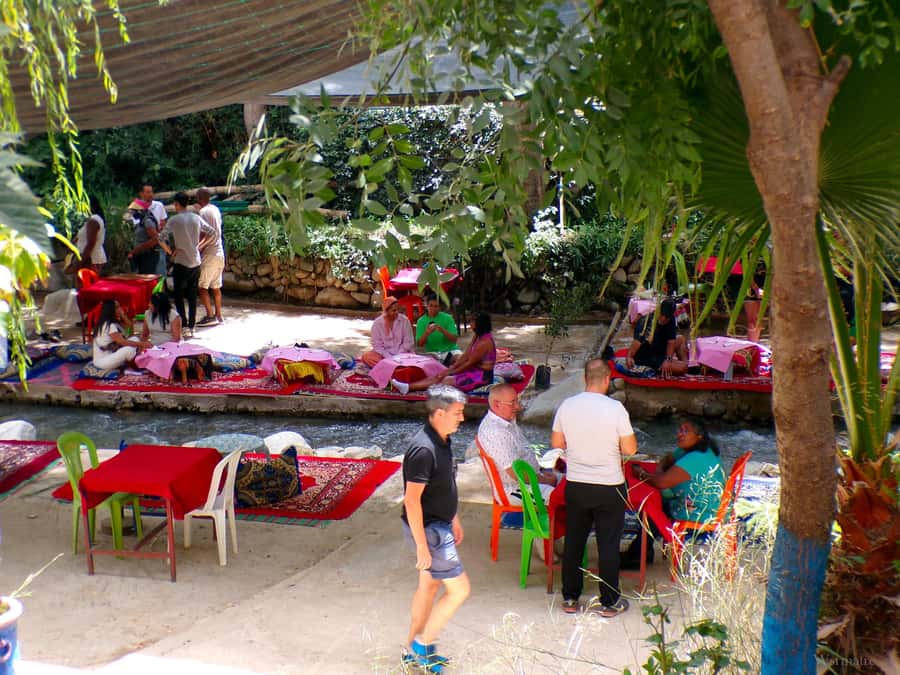 From Marrakech: Ourika Valley Trip, Waterfall Hike & Lunch - Lunch beside the Ourika River