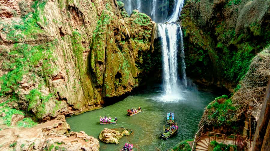 From Marrakech:Ouzoud Waterfalls Day Trip with Boat Tour - Walking the Valley: Beautiful Views, Uneven Ground