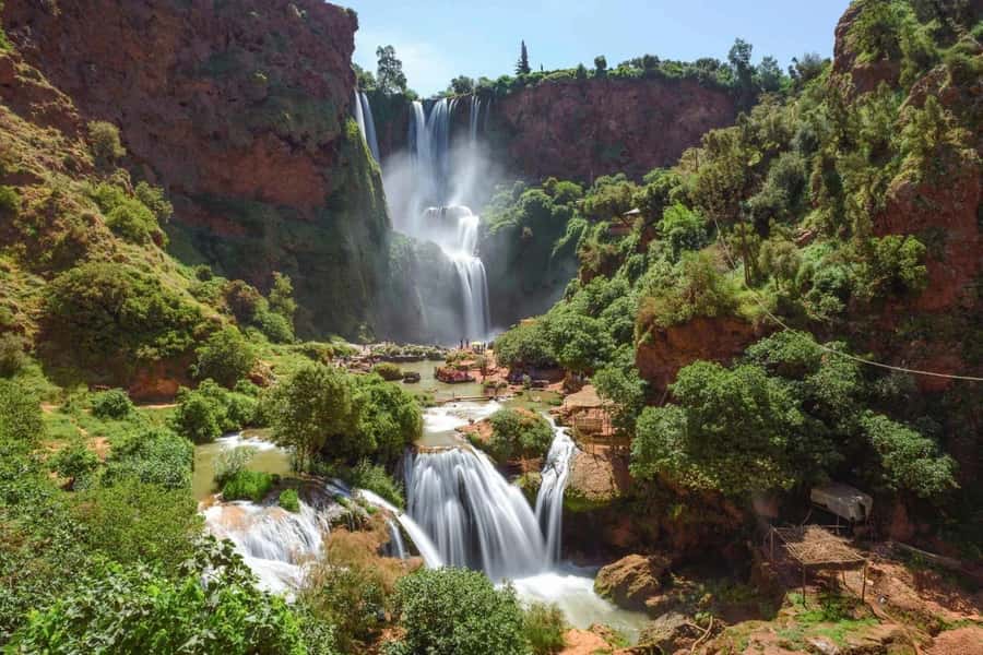 From Marrakech: Ouzoud Waterfalls Guided Hike and Boat Tour - Lunch above the falls, with a cash budget