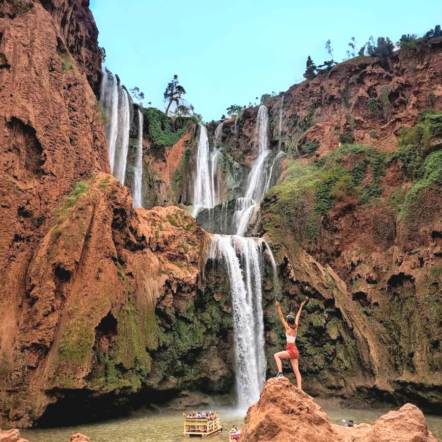 From Marrakech: Ouzoud Waterfalls Guided hike & boat Ride - Arriving above the 110-meter cascade