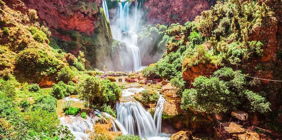 From Marrakech: Ouzoud Waterfalls Guided Tour and Boat Trip - Arriving above the Ouzoud Waterfalls