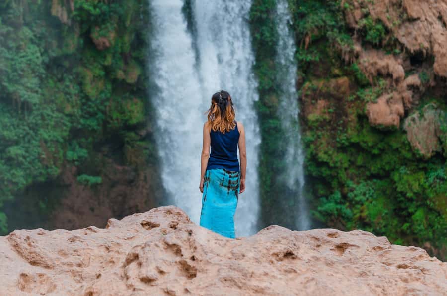 From Marrakech: Private Ouzoud Falls & Boat Ride Day Trip - Arriving at the 110-Meter Ouzoud Waterfalls