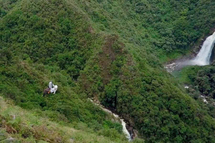 From Medellin: Epic Zipline and Giant Waterfall - The first 700-meter flight over the canyon