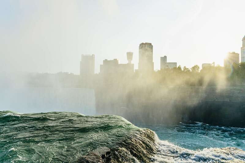 From New York City: Niagara Falls One Day Tour - American Falls, Bridal Veil Falls, and the islands