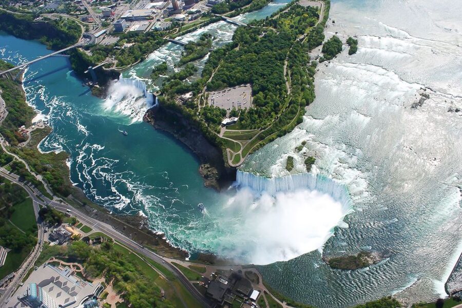 From NYC: Niagara Falls Full-Day Tour with Maid of the Mist - First sight of the American Falls