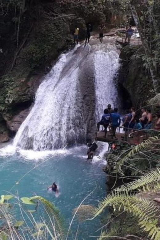 From Ocho Rios: Blue Hole & Dunn's River Falls Tour - The Blue Hole brings the playful energy