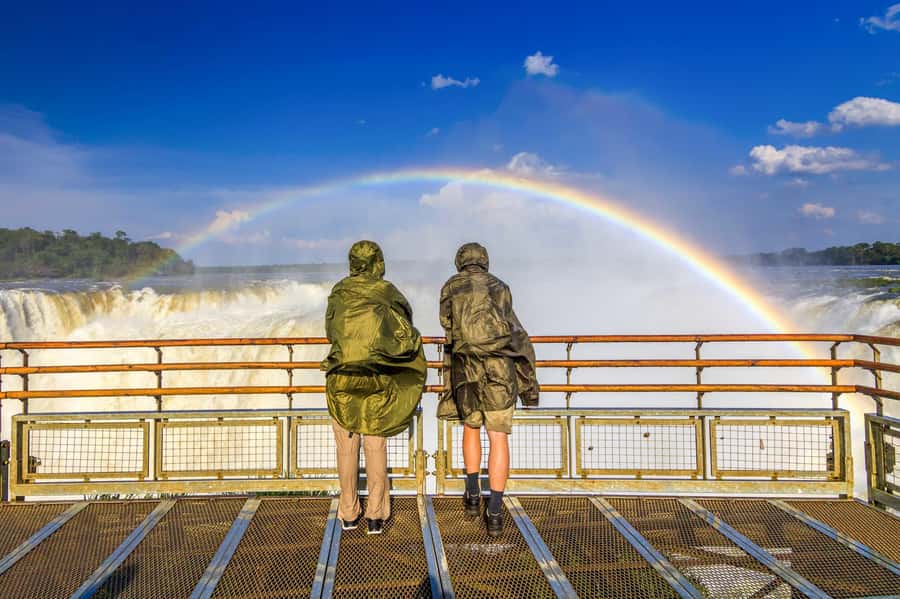From Puerto Iguazu: Argentinian Iguazu Falls with Ticket - The park train takes you to three different routes