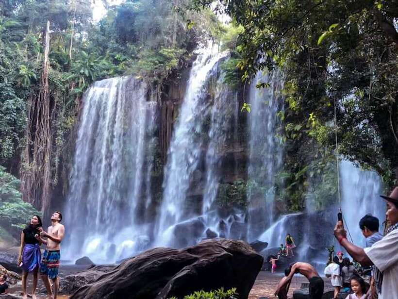 From Siem Reap: Guided Kulen Waterfall Tour - The hilltop Buddha and ruined temples