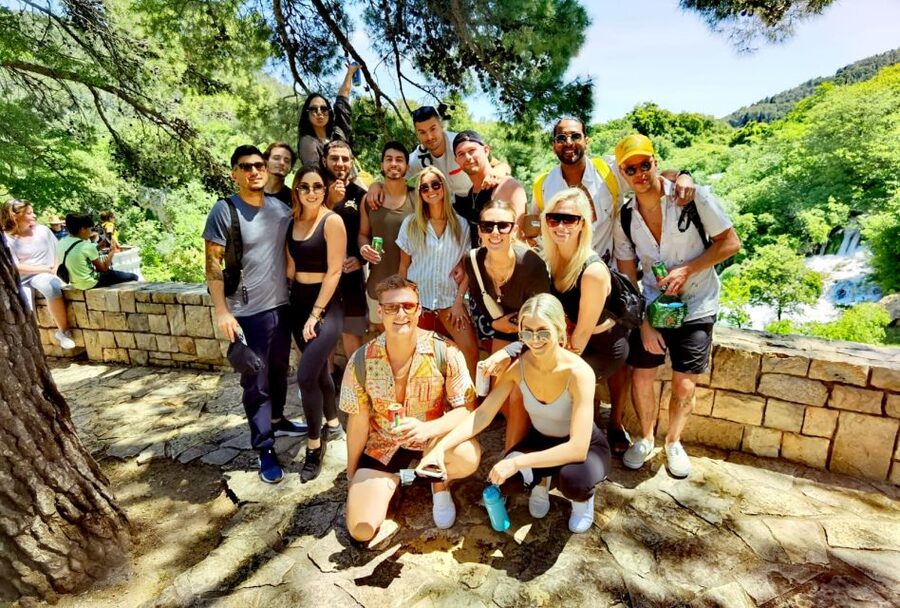 From Split & Trogir: Krka Waterfalls Day Tour with Boat Ride - From Split or Trogir to the Krka River