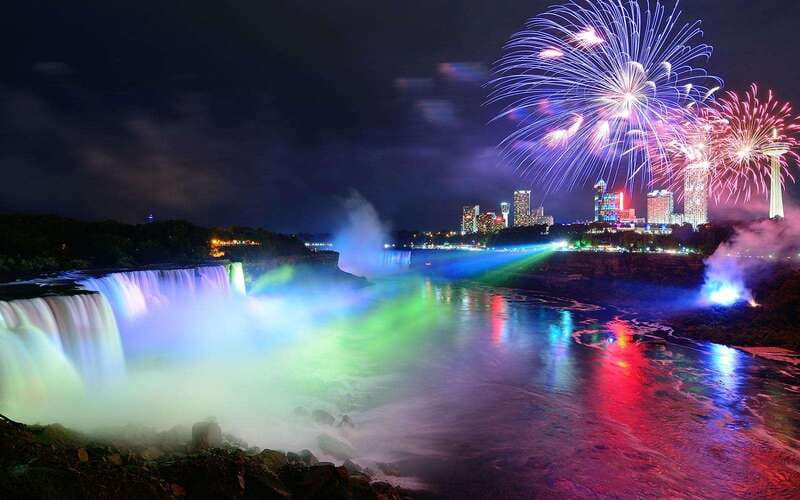 From Toronto: Winter Festival of Lights Niagara Falls Tour - Sunset Over the Falls