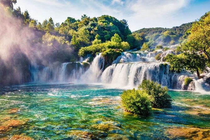 From Trogir, Seget, Okrug: Krka Waterfalls & Šibenik Culture Tour - The morning walk at Skradinski buk