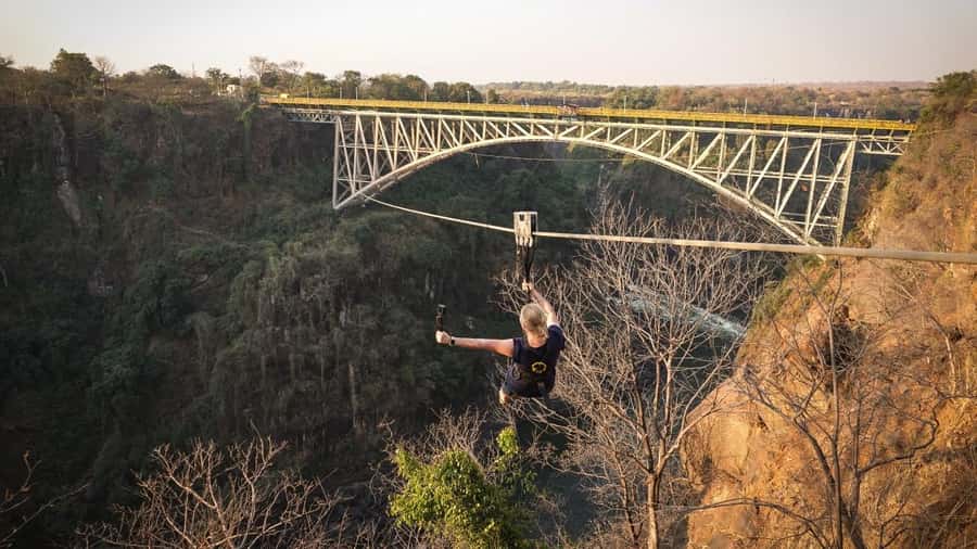 From Victoria Falls: Zip Line from the Victoria Falls Bridge - What happens from arrival to landing