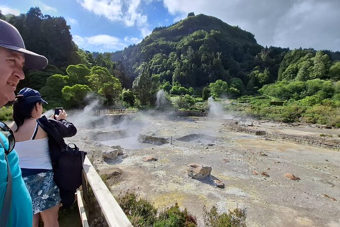 Furnas: Volcano Wonders, Tea Plantation & Waterfall Tour - Santa Iria Lookout brings the north coast into view