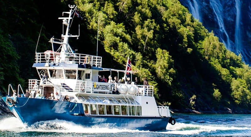 Geiranger: Fjord and Waterfalls Sightseeing Boat Trip - The Skagefla warning and route details