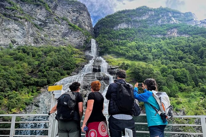 Geiranger Fjord Tour with Waterfall Tasting - Sailing toward the Seven Sisters