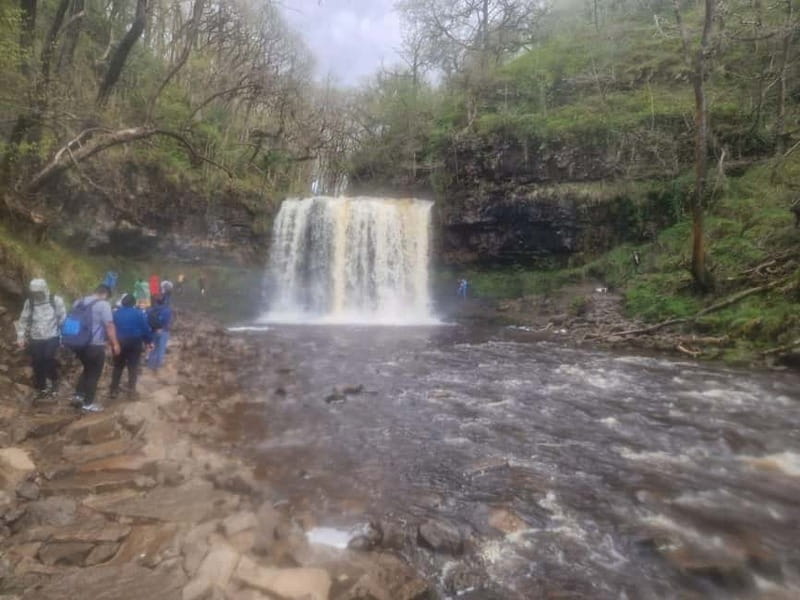 Guided Breacon Beacons 4 waterfalls in day hike from Cardiff - Sgwd yr Eira, the day’s main prize