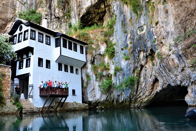 Herzegovina Day Tour from Mostar: Blagaj, Pocitej, Kravice falls (Join Us! :D) - Blagaj Tekija: spirituality beneath the cliff