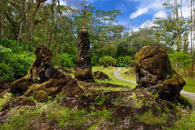 Hilo Shore Excursion: Volcano Safari Lava Caves & Black Sand - A coastal overlook with old trails