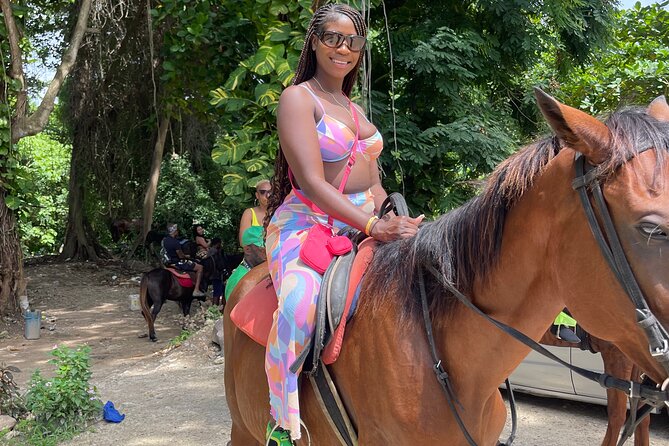 Horseback Riding and Swimming then Dunn's River Falls - Riding from the stable to the Caribbean Sea