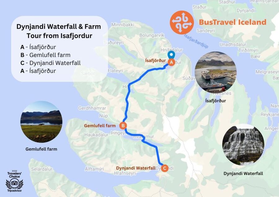 Isafjordur: Dynjandi Waterfall Tour and Icelandic Farm Visit - Leaving Ísafjörður for the Westfjords