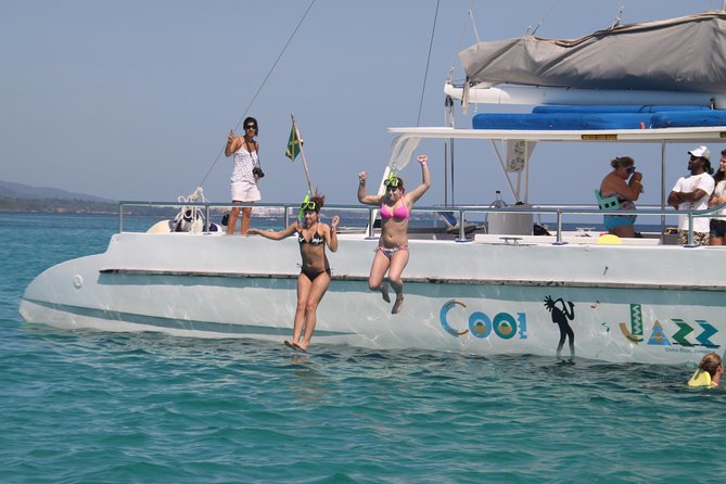 Jamaica Dunn's River Falls Party Cruise with Snorkeling - Mahogany Beach sets the pace