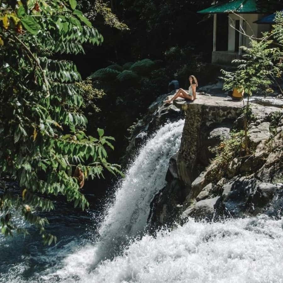 Jumping Sliding at Aling- Aling Waterfall and Handara Gate - What the waterfall session feels like