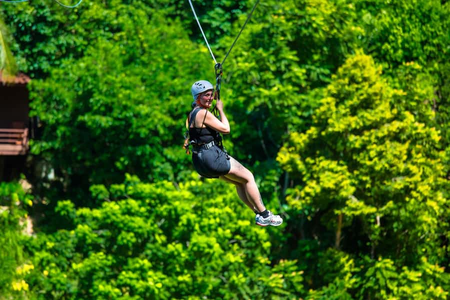 Ko Pha Ngan: Sky-High Zipline & Wang Sai Waterfall Views - Package B is the quickest zipline choice