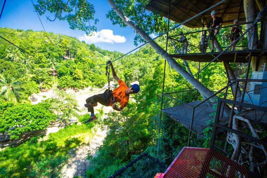 Ko Pha Ngan: Sky-High Zipline & Wang Sai Waterfall Views - The Sky Bridge is made for photographs
