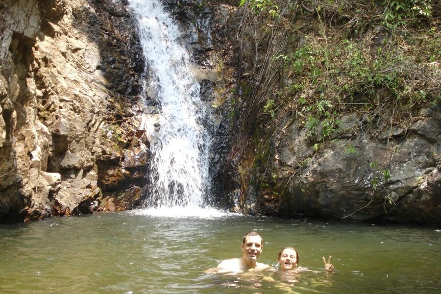 Krabi: Elephant Care House & 7-Level Huay Tho Waterfall Trip - Walking beside elephants through the jungle stream