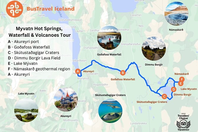Lake Myvatn, Hot-Springs & Godafoss Waterfall Tour from Akureyri - Four northern Iceland sights in one outing