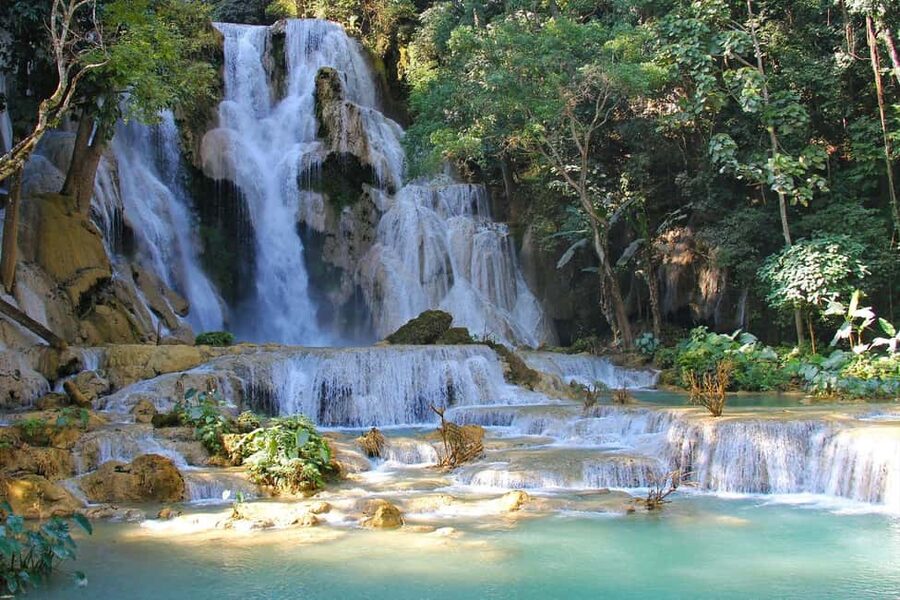 Luang Prabang: Afternoon Kuang Si Waterfalls & Sunset Cruise - Two Hours at Kuang Si Falls