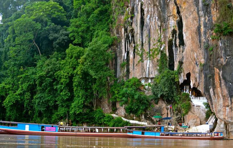 Luang Prabang: Pak Ou Caves & Kuang Si Falls Day Trip - Swimming beneath Kuang Si’s turquoise falls