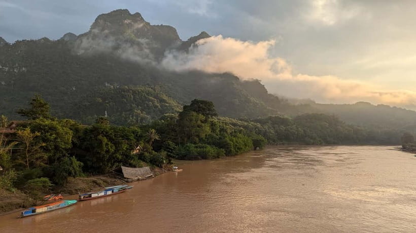 Luang Prabang to Nong Khiaw: River Cruise, Hike & Waterfall - The Final Hour: Nong Khiaw at Sunset