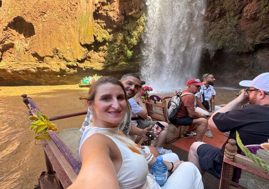 Marrakech: Day Tour to Ouzoud Waterfalls with Boat Trip - The boat ride beneath the falls