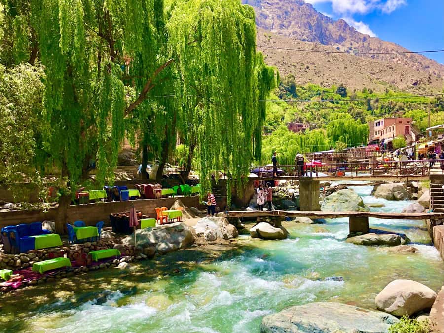 Marrakech: Ourika Valley Day Trip with Waterfalls & Lunch - The Ourika River and changing mountain views
