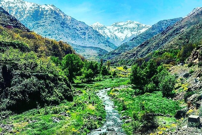 Marrakesh: Atlas Mountains, Imlil Valley & Waterfalls Tour - Leaving the Medina for Tahnaout