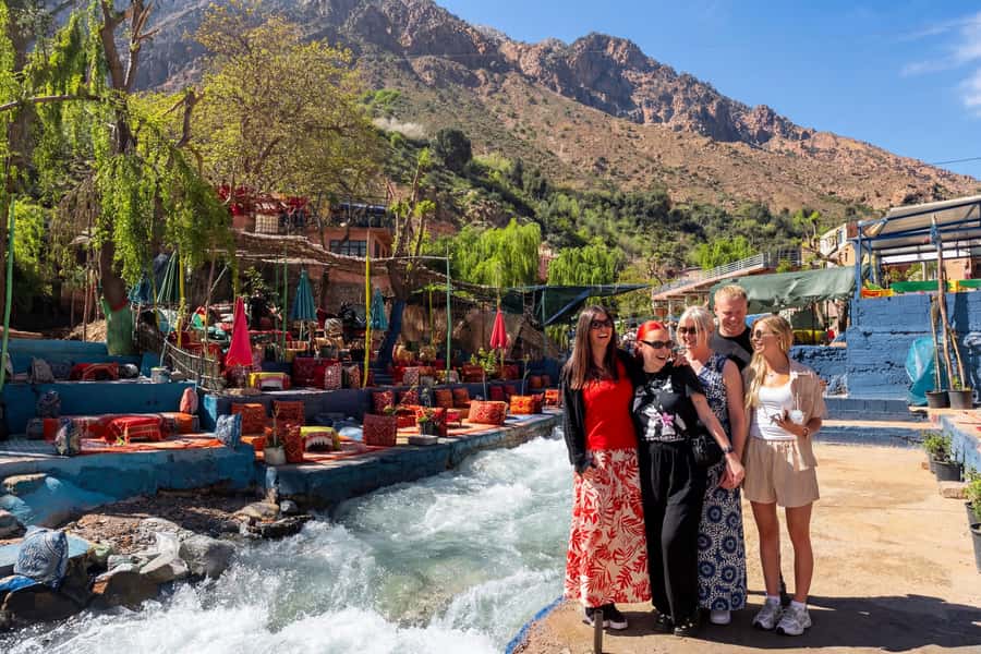Marrakesh: Ourika Atlas Mountains, Waterfalls, Guide + Lunch - Tnin Ourika and the first village views