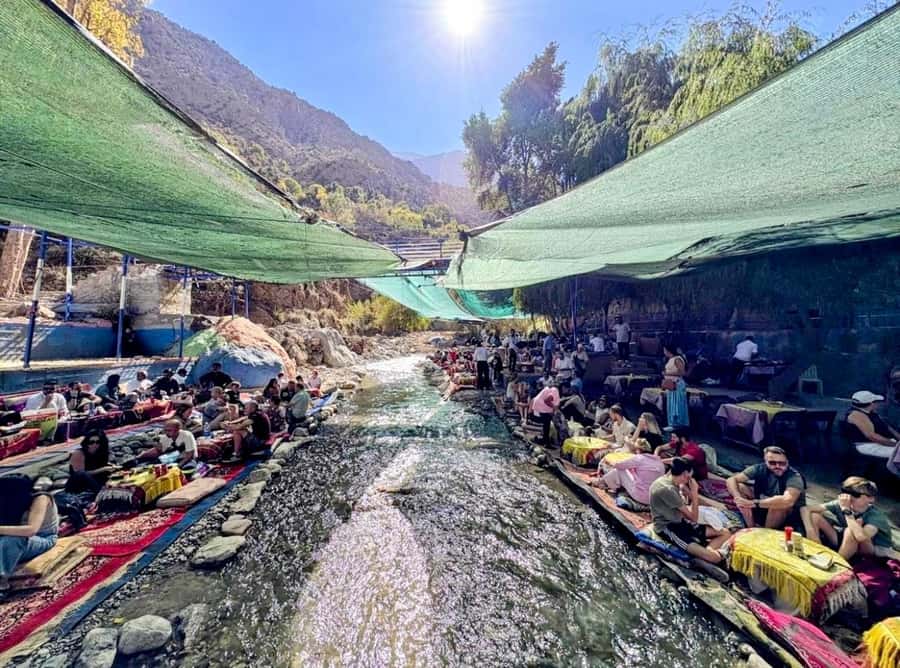 Marrakesh: Ourika Waterfalls, Atlas Mountains, Lunch + Guide - Lunch beside the Ourika River