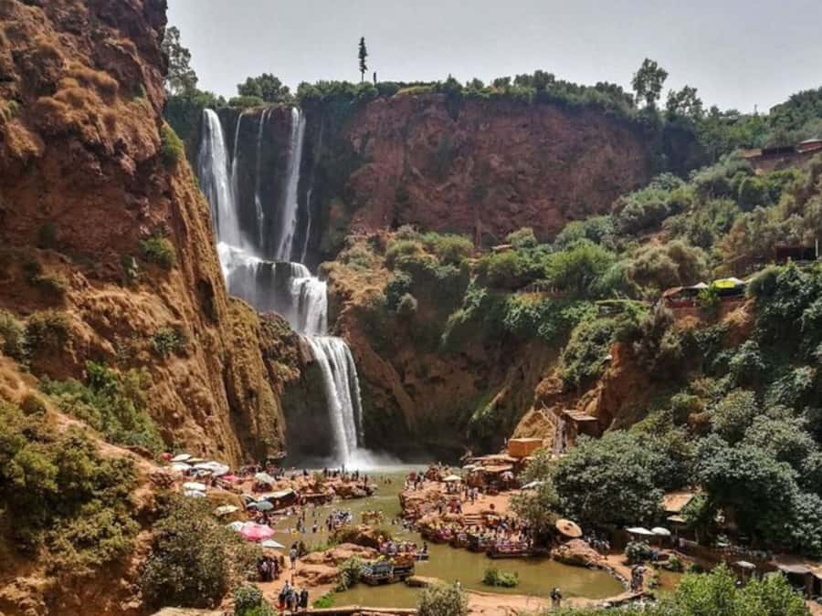 Marrakesh: Ouzoud Waterfalls Trip with Hike & Boat Option - Meeting the monkeys near the waterfall path