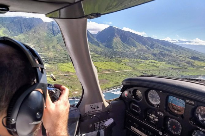 Maui Circle Island-PRIVATE-Air Tour for 2-5: Waterfalls & Lava! - Lava fields and the base of Haleakala