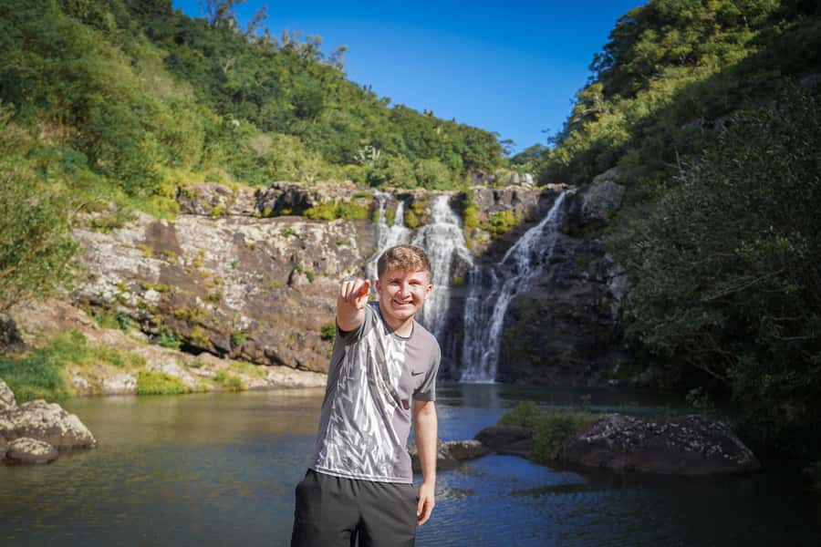 Mauritius: Exploring the Tamarind Falls with a Guide - Swimming pools, fish, and the waterfall massage