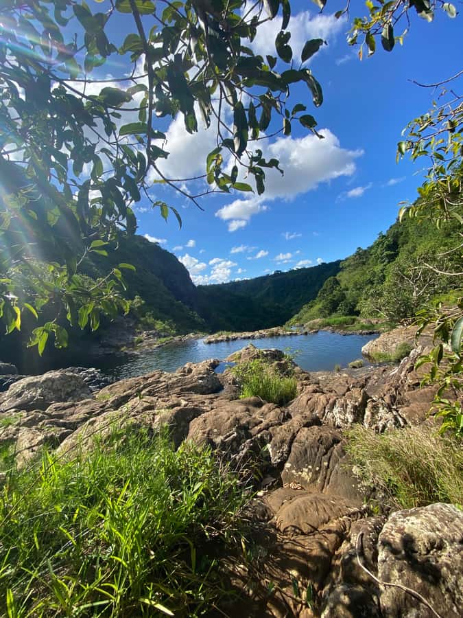 Mauritius Natirel : 7 cascades valley waterfall discovery - Swimming and jumping in the natural pools